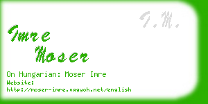 imre moser business card